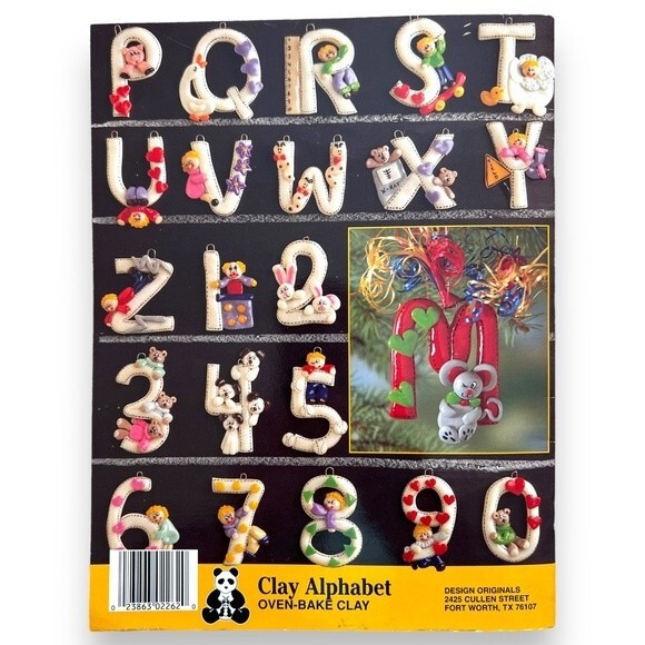 Clay Alphabet Oven-Bake Clay (Suzanne McNeill Design Originals) FIMO VINTAGE - Picture 2 of 4